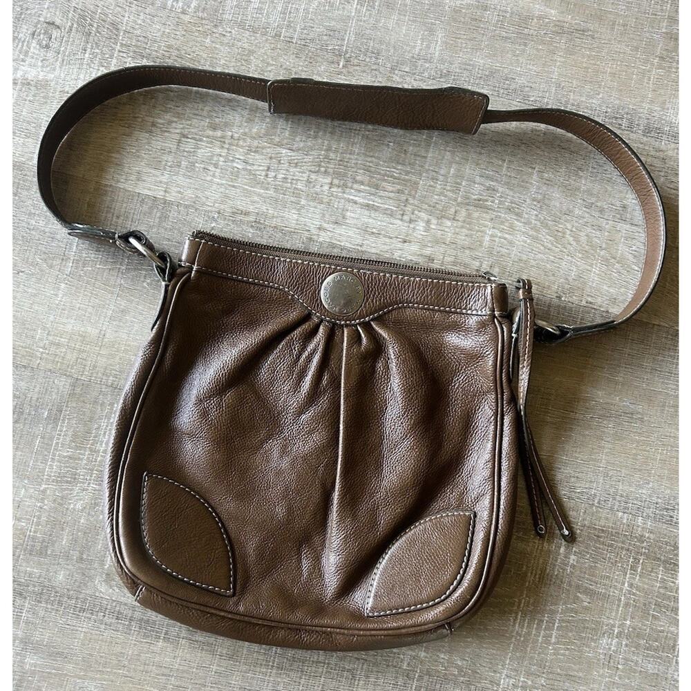 Marc Jacobs Y2K Leather Crossbody Bag Womens Brown Large Shoulder Purse
